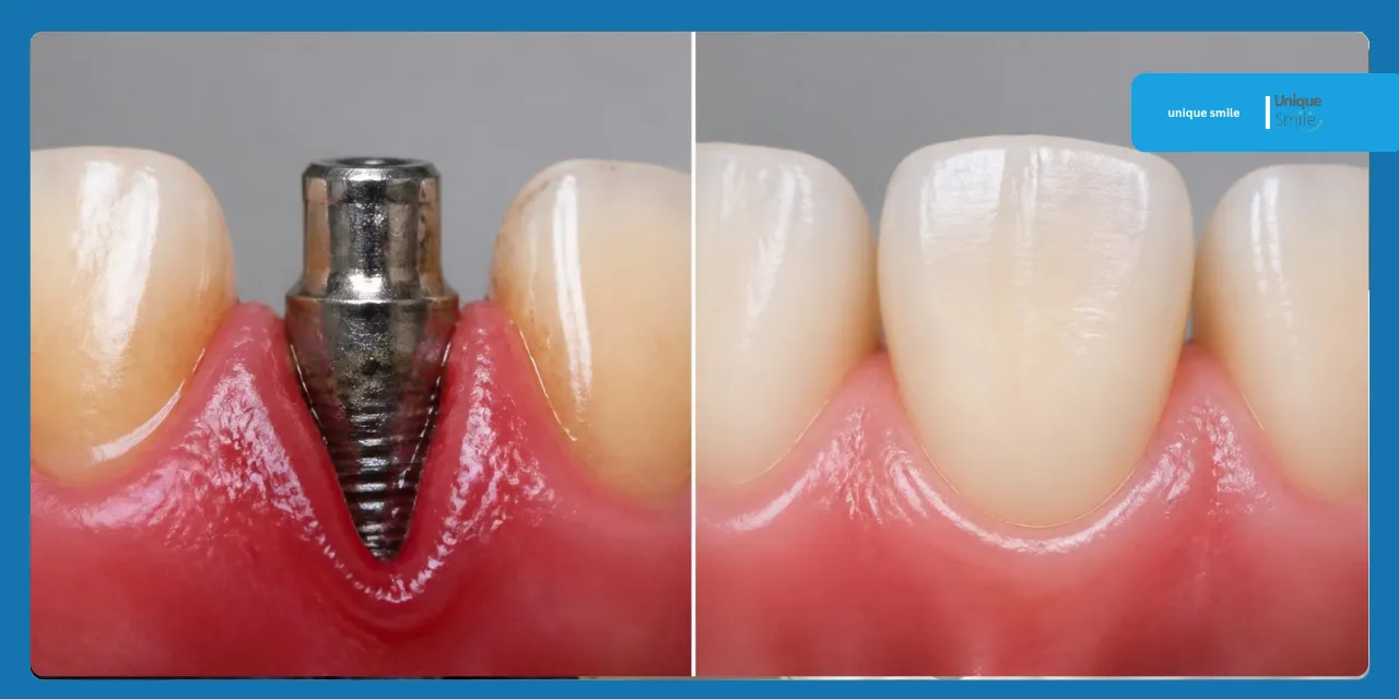 ایمپلنت ملتهب (پری-implantitis) با دهان سالم
